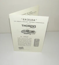 Thorens Excelda  Camera Phonograph Instructions Reproduction