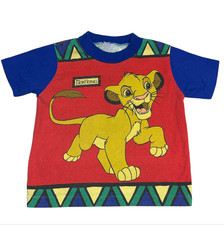 SIMBA Vintage 90s Disney Lion King All Over Print T Shirt TODDLER Sz 2 T USA