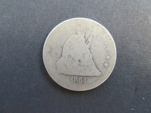 Rare Civil War Era 1864 Seated Liberty Quarter