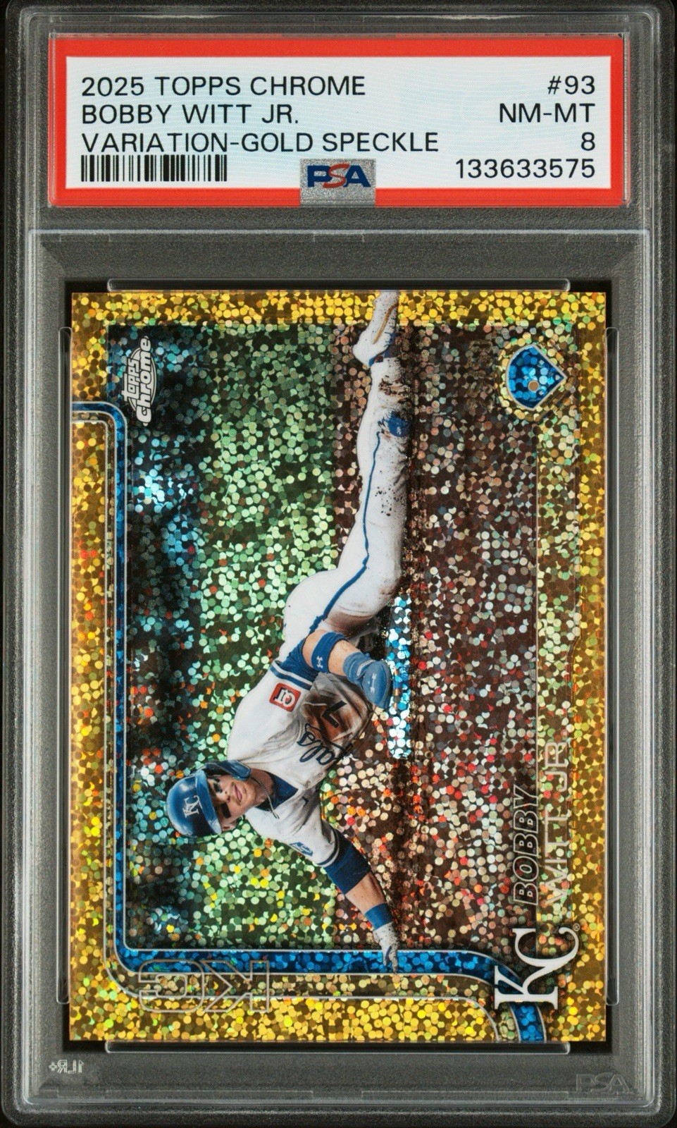 2025 Topps Chrome - Bobby Witt Jr #93 SP Image Variation Gold Speckle /50