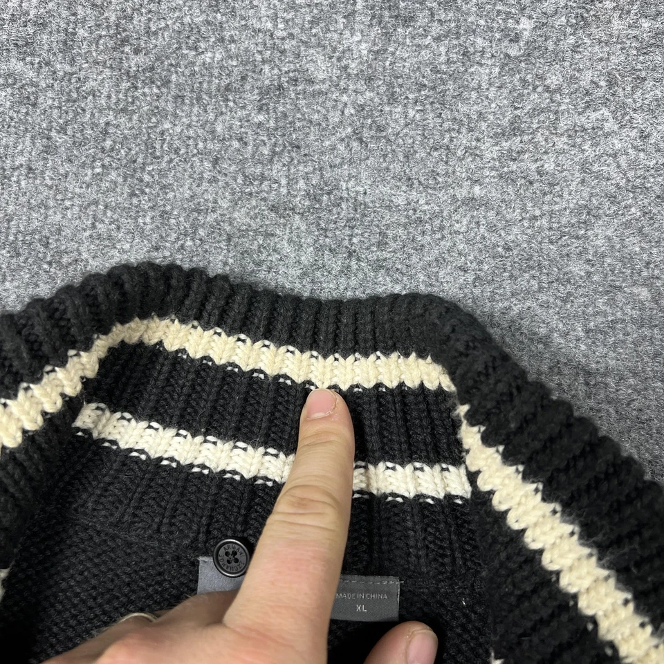 Armani Exchange Jacket Mens XL Brown Black Mixed Media Full Zip Faux Leather - Image 3 of 4