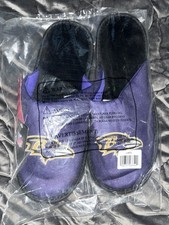 Men’s FOCO NFL Baltimore Ravens Slip On Slippers Large 11-12 NEW