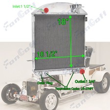 3 Core Radiator For 1917-27 Ford Model T-bucket Chevy Configuration Engine 2.9l 3 Core Radiator For 1917-27 Ford Model T-bucket Chevy Configuration Engine 2.9l