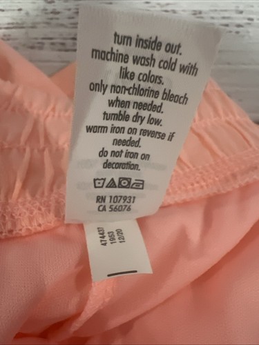 Justice Girls Coral Tiered Skirt Elastic Waist Built In Shorts Size XL 16/18 - Picture 9 of 9