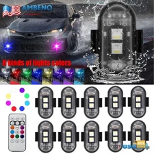 8 Colors Wireless Led Strobe Lights Remote Control Waterproof For Car Motorcycle