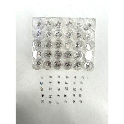 Lot Of Floating Charms Disney Elsa Olaf Minnie Silver Alphabet Art Supplies