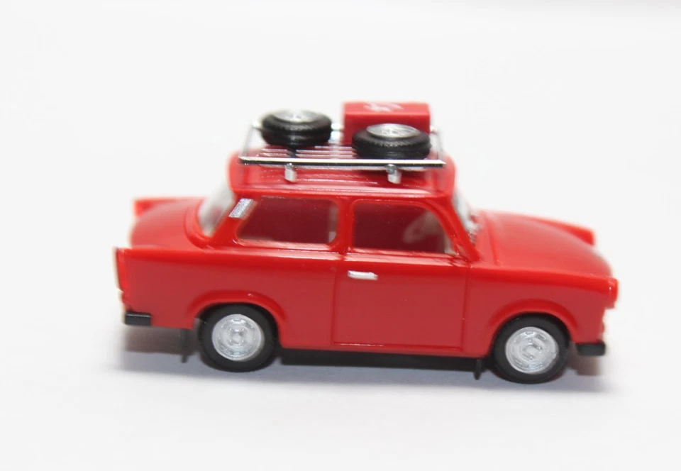 hg4855, Alter Herpa Trabant Trabi 601 rot Dachgepäckträger SOSE OVP 1:87 / H0 - Bild 3 von 4