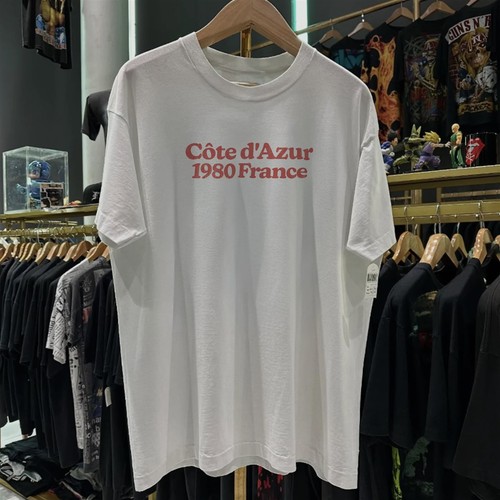 1980 Côte d’Azur France Washed T-Shirt White L
