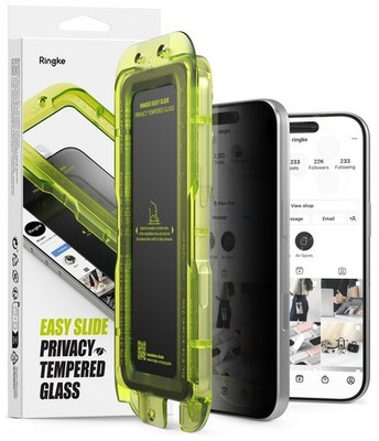 For iPhone 17 Pro | Ringke [Easy Slide Privacy Tempered Glass] Protector 2PK