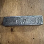 Vintage  BRENT 10 oz .999 Silver Poured Bar