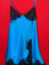 Sz Small   Frederick Of Hollywood Babydoll Bright Azure Blue Lingerie Dress