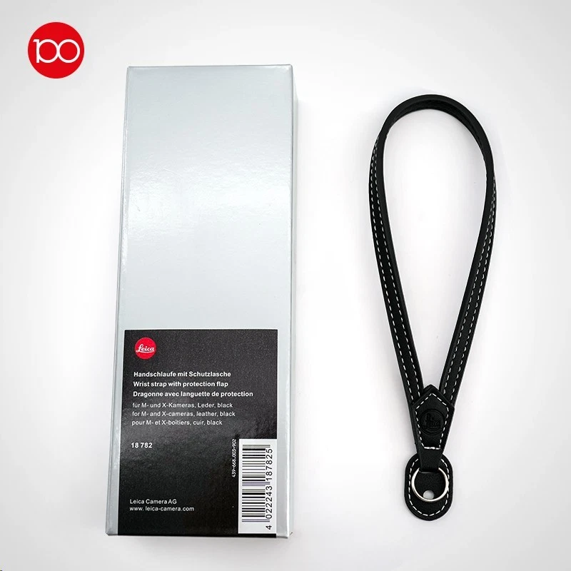 Correa de muñeca de cuero Leica con solapa de protección para cámaras Leica M y X Foto 2 de 4