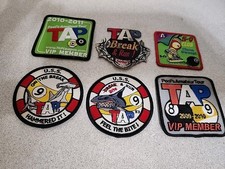 Lot Of 6 TAP Pool Billiards Amateur Tour Leage Patches Hammerhead  White Shark