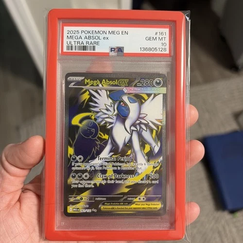 2025 POKEMON MEG EN-MEGA EVOLUTION ULTRA RARE #161 MEGA ABSOL EX PSA 10