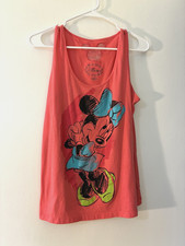 Disney Minnie Mouse Graphic Tank Top Womens L 12-14 lace detail