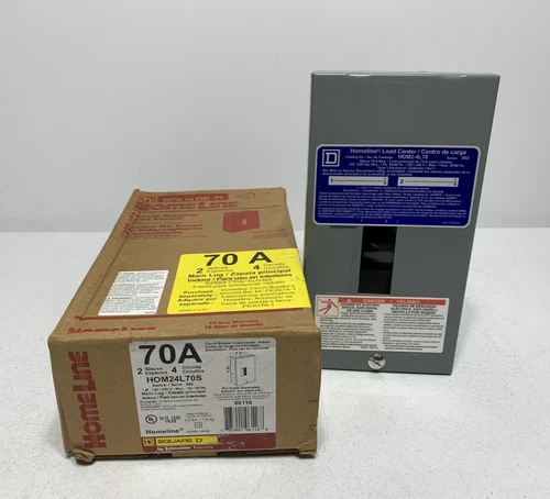 Square D HOM24L70S Circuit Breaker Load Center 240V 50/60 Hz 70 Amp