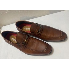 Stacy Adams Mens 10.5M Brown Leather Bit Loafer Dress Shoes Slip On