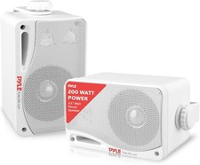 Pyle PDWR42WBT 3.5" Pair 3-way Outdoor Wireless BT Speaker - White Open Box 