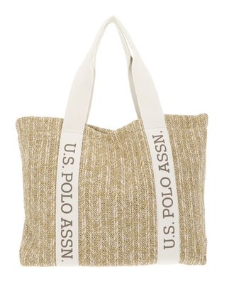 U.S. POLO ASSN. Pool Party Shopping Bag L Shopper Tasche Natural beige creme