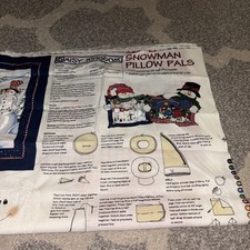 Unused Uncut Daisy Kingdom Snowman Pillow Pals Sewing Fabric Panel