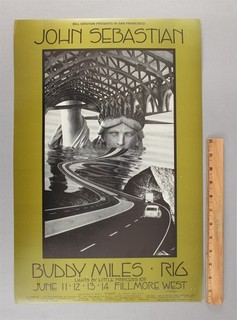 Original 1970 1st Print JOHN SEBASTIAN Rock & Roll Concert Poster BG 238 NR