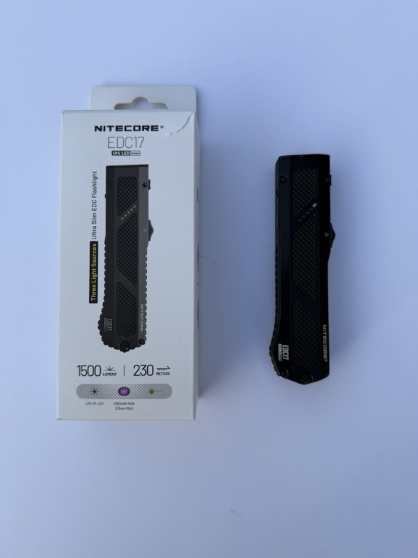 Nitecore EDC17 Flashlight 1500 Lm Ultra Slim Rechargeable Used