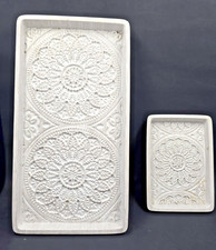 Bathroom Vanity Soap Set White Farmhouse Countertop Accessories Caro Home