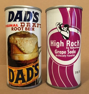 DAD'S ROOT BEER & HIGH ROCK GRAPE SODA - MINI 7-OZ CANS (NEWPORT NEWS, VA) B/O - Image 1 of 4