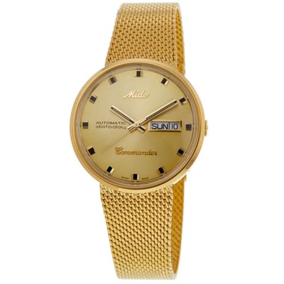 New Mido Commander 1959 Gold Tone Steel Men's Watch M8429.3.22.13