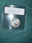 1945-D Washington 25C Silver Quarter / UNC