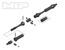 MIP18180 X-DUTY CENTER DRIVE KIT 95MM TO 130MM W/ 5MM HUBS VATERRA K5, K10