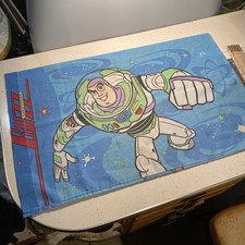 VTG 90's Toy Story Buzz Lightyear Woody DBL-Sided Pillow Case Disney STANDARD SZ