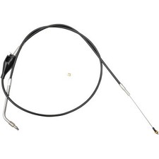 LA Choppers Black Vinyl Braided Idle Cable 96-15 Dyna/Softail USA Made Free Ship