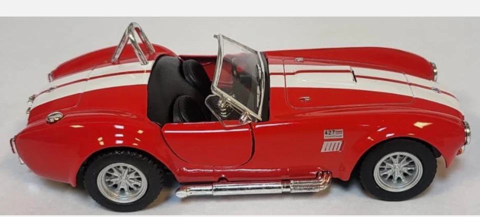Kinsmart 1965 Shelby Cobra 427 S/C Diecast Metal Model Car 1:32 Pull Back Go Act - Image 2 of 4