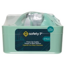 Cleanup Caddy: Diaper  Bath Station, Seafoam
