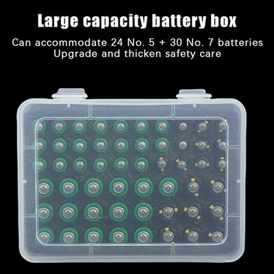 Battery Storage Organizer Halter hält 54 AA AAA ----Batterien, Batteriekoffer 