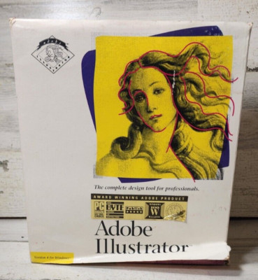 Adobe Illustrator Version 4 for Windows Disk and Books