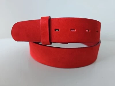 ♥ umjuBELT Gürtel CARO rot extra soft weiches Nubukleder 80 95 100 105 110