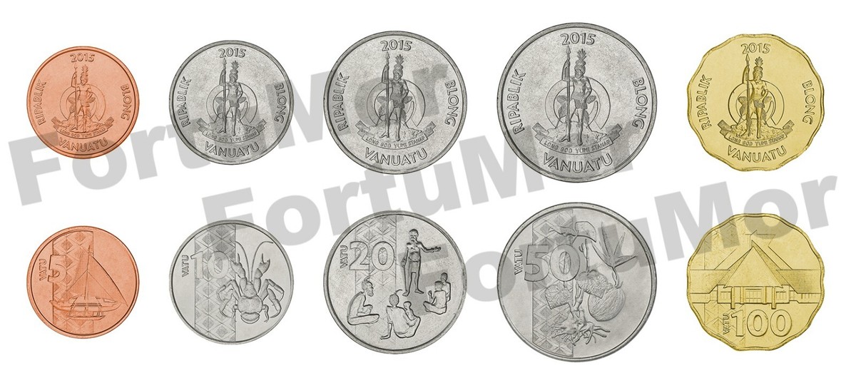 Vanuatu SET OF 5 COINS , 5 10 20 50 100 Vatu, 2015, UNC | eBay