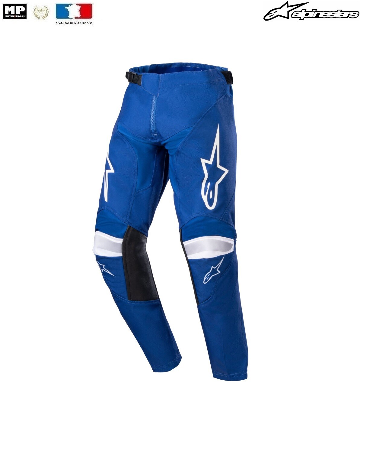 Pantalon cross NARN blanc et bleu enfant pour les entraînements le week-end