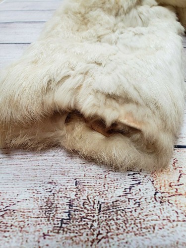 1950s KAPLAN'S CHICAGO TRUE VINTAGE FOX FUR CREAM WARM COAT MEDIUM MD - Picture 7 of 11