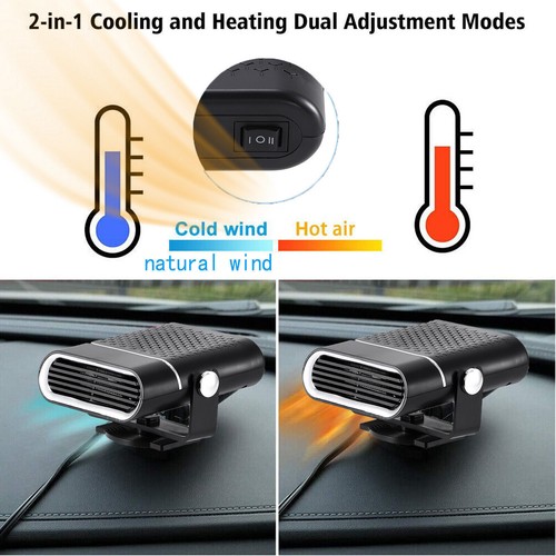 200W Portable Electric Car Heater 12V DC Heating Fan Defogger Defroster Demister - Picture 3 of 22