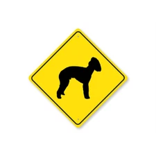 Bedlington Terrier Dog Metal Sign Kennel Breed Canine K9 Paw Animal Pet Owner