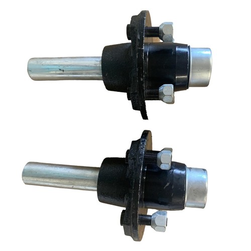 (2) 2k hub units 4 Lug Trailer Axle Kit 2000lbs Idler Hub Kit w/Round