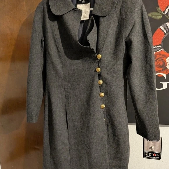 Autentico cappotto abito vintage CHANEL lana e seta taglia S M (38) Made in France