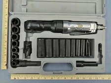 3/8" Air Ratchet W/Regular and Deep SAE Sockets + Extension + Flex + Hex Adapter