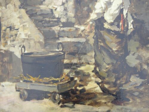 Vincenzo IROLLI (Napoli 1860-1949) Giovane popolana con carretto OLIO cm 50x70 - Bild 6 von 12