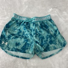 Under Armour Play Gym Loose Shorts 3 Multi Blue Juniors Size YLG Pull On Stretc