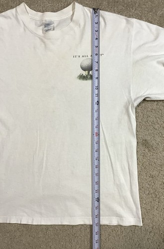 Vintage Y2K It’s All About Golf Herren T-Shirt Weiß Kurzarm XL - Bild 5 von 17
