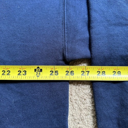 Gildan Sweater Mens 2XL Blank Crewneck Heavy Navy Blue Long Sleeve - Picture 10 of 11